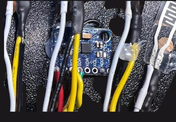 MPU6050 installed on the ASL glove